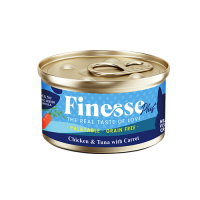 Finesse Plus Grain-Free Chicken and Tuna with Carrot  (Healthy Vision & Growth) 85g Carton (24 Cans)