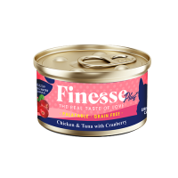 Finesse Plus Grain-Free Chicken and Tuna with Cranberry (Urinary Care) 85g Carton (24 Cans)