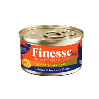 Finesse Plus Grain-Free Chicken and Tuna with Mango (Immunity Booster) 85g Carton (24 Cans)
