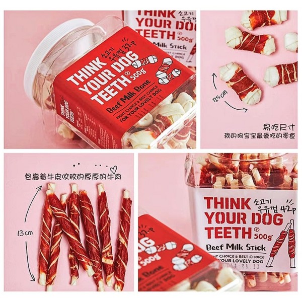 Think Your Dog Teeth Beef Milk Stick 500g