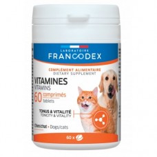 Francodex Vitamins (Tonicity & Vitality) for Dogs & Cats 60's