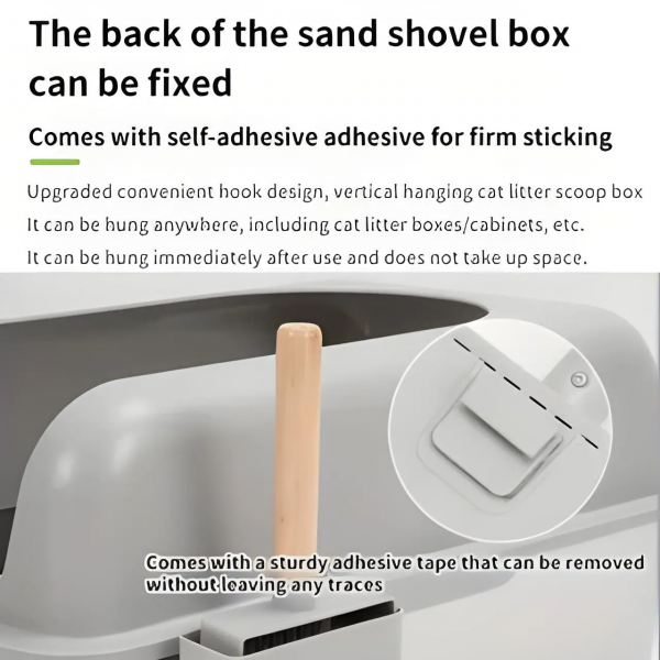 Rubeku Cat Litter Box w/Front Entry Stainless (Stairway+Scoop)