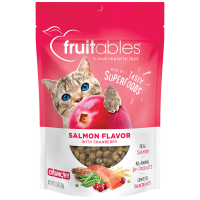 Fruitables Crunchy Salmon Flavor with Cranberry Cat Treats 70g (3 Packs)