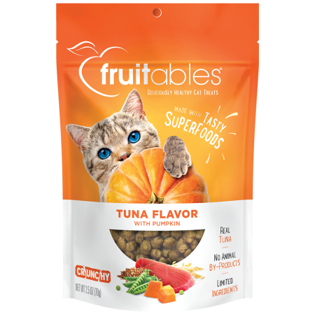 Fruitables Crunchy Tuna Flavor with Pumpkin Cat Treats 70g (3 Packs)