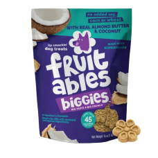 Fruitables Biggies Almond Butter & Coconut Dog Treats 16oz