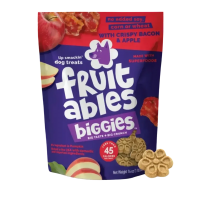Fruitables Biggies Crispy Bacon & Apple Dog Treats 16oz (2 Packs)