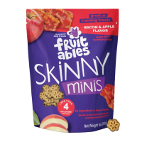 Fruitables Skinny Minis Apple Bacon Dog Treat 5oz (2 Packs)