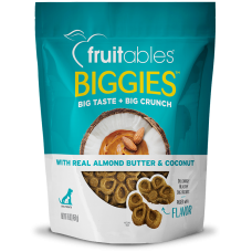 Fruitables Biggies Almond Butter & Coconut Dog Treats 16oz