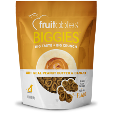 Fruitables Biggies Peanut Butter & Banana Dog Treats 16oz (2 Packs)