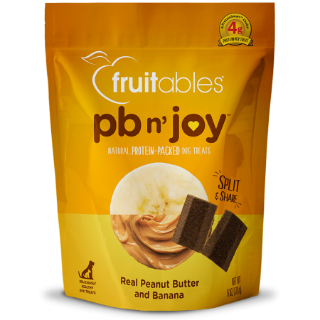 Fruitables PB N' Joy Peanut Butter & Banana Bar Dog Treats 6oz (2 Packs)