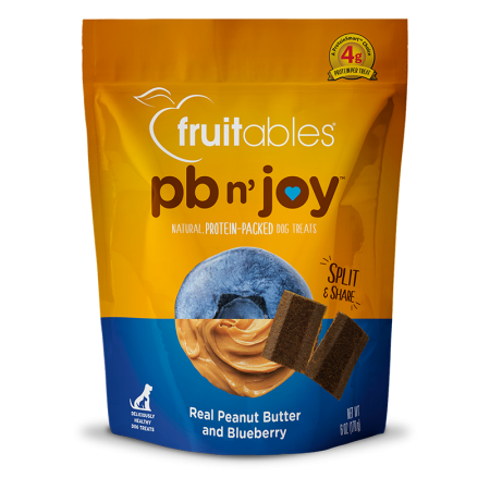Fruitables PB N' Joy Peanut Butter & Blueberry Bar Dog Treats 6oz (2 Packs)