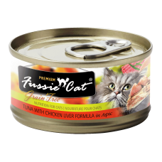 Fussie Cat Black Label Tuna and Chicken Liver 80g