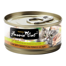 Fussie Cat Black Label Tuna and Smoked Tuna 80g
