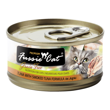 Fussie Cat Black Label Tuna and Smoked Tuna 80g Carton (24 Cans)