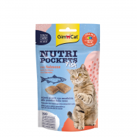 GimCat Snack Nutri Pockets Crunchy Filling Salmon 60g (3 Packs)
