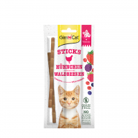 GimCat Sticks with Fruits Chicken enriched with Wild Berries 3s