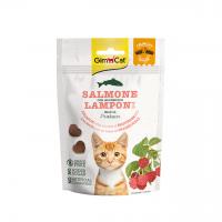 GimCat Treats Crunchy Snack Salmon with a touch of Raspberries 50g (3 Packs)