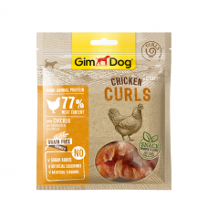 GimDog Treats Meat Snack Mono Animal Protein Curls Chicken  55g (2 Packs)