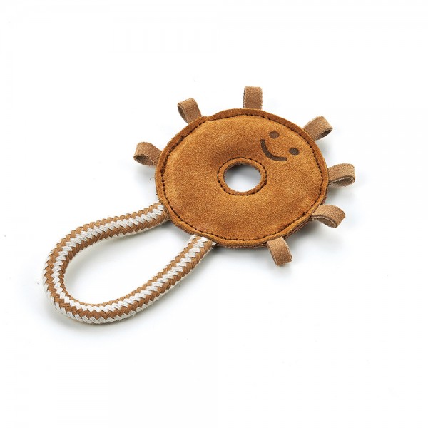 Gonta Club Dog Toys Dental Leather & Rope Donut
