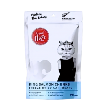 Good Noze Cat Treat Freeze-Dried King Salmon Chunks 65g x2