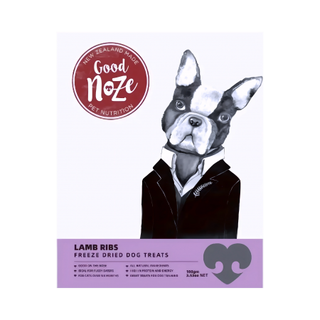 Good Noze Dog Treats Freeze Dried Lamb Ribs 100g x2