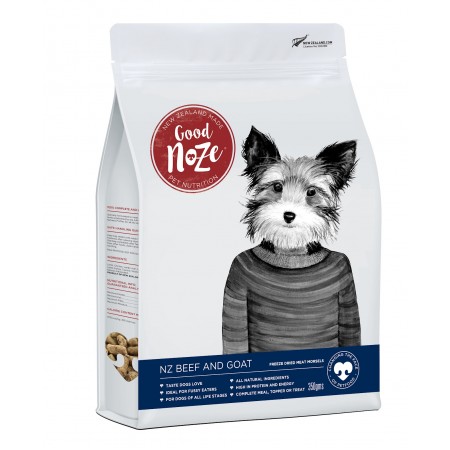 Good Noze New Zealand Beef and Goat Freeze Dried Dog Food 350g