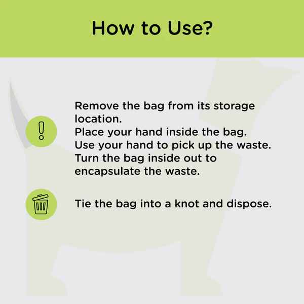 Green Sheep Dog Poop Bags Dispenser (15 pcs) White