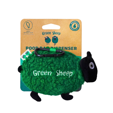 Green Sheep Dog Poop Bags Dispenser (15 pcs) Green