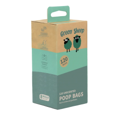 Green Sheep Dog Poop Bags Unscented (120 pcs)