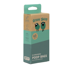 Green Sheep Dog Poop Bags Unscented (60 pcs)