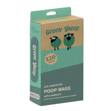 Green Sheep Dog Poop Bags with Handles (120 pcs)