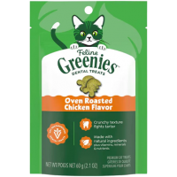 Feline Greenies Dental Treats Oven Roasted Chicken 60g