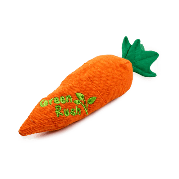 AFP Cat Toy Green Rush Cuddler Carrot with Catnip