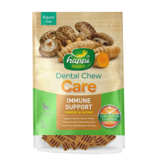 Happi Doggy Dental Chew Care Immune Support Turmeric & Shiitake Dogs Treats (4 Inch) 150g