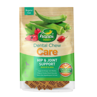 Happi Doggy Dental Chew Care Hip & Joint Support Rosehip & Okra Dogs Treats (4 Inch) 150g