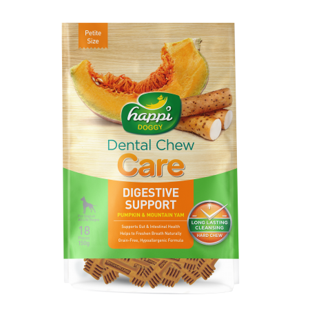 Happi Doggy Dental Chew Care Digestive Support Dogs Treats (2.5 Inch) 150g