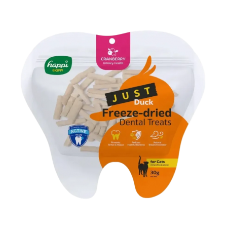 Happi Skippi Cat Treats Just Freeze Dried Duck & Cranberry 30g (3 packs)