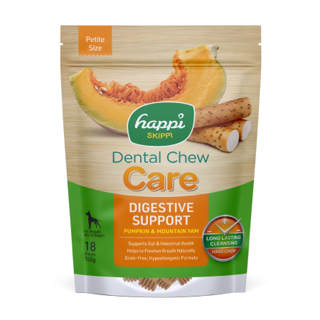 Happi Skippi Dog Dental Chew Care Digestive Support 2.5" 150g x2