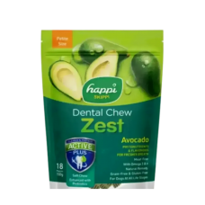 Happi Skippi Dog Dental Chew Zest Avocado 2.5" 150g