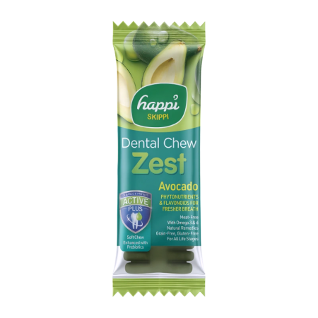 Happi Skippi Dog Dental Chew Zest Avocado 4" 25g