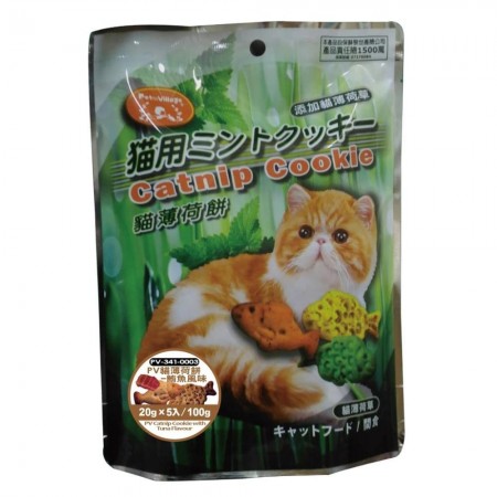 Pet Village Catnip Cookie With Tuna Flavour 100g (20g 5S) (2 Packs)