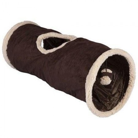 AFP Lamb Find Me Cat Tunnel Cat Toy Brown