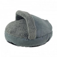 AFP Lambswool Cosy Snuggle Pets Bed Grey