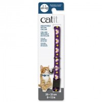 Catit Adjustable Nylon Collar with Rivets Purple with Pink Bows For Cats