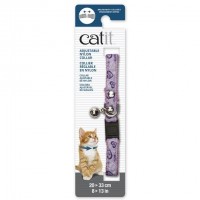 Catit Adjustable Nylon Collar with Rivets Pink with Purple Hearts For Cats