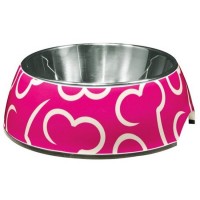 Dogit Dish 2-In-1 Pink Bone Small