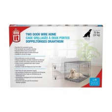 Dogit Two Door Wire Home Crates With Divider Large