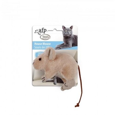 AFP Cat Toy Classic Comfort House Mouse Brown