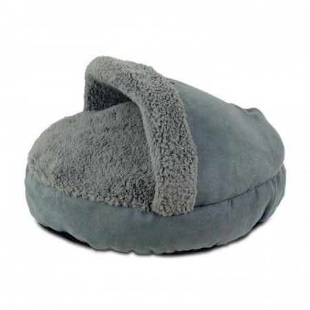 AFP Pet Bed Lambswool Cosy Snuggle Grey