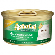 Aatas Cat Finest Diamond Dinner Tuna with Kale in Soft Jelly 80g Carton (24 Cans)